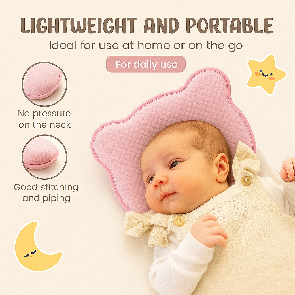 Oreiller En Mousse à Mémoire De Forme Pour Bébé Anti Plagiocéphalie