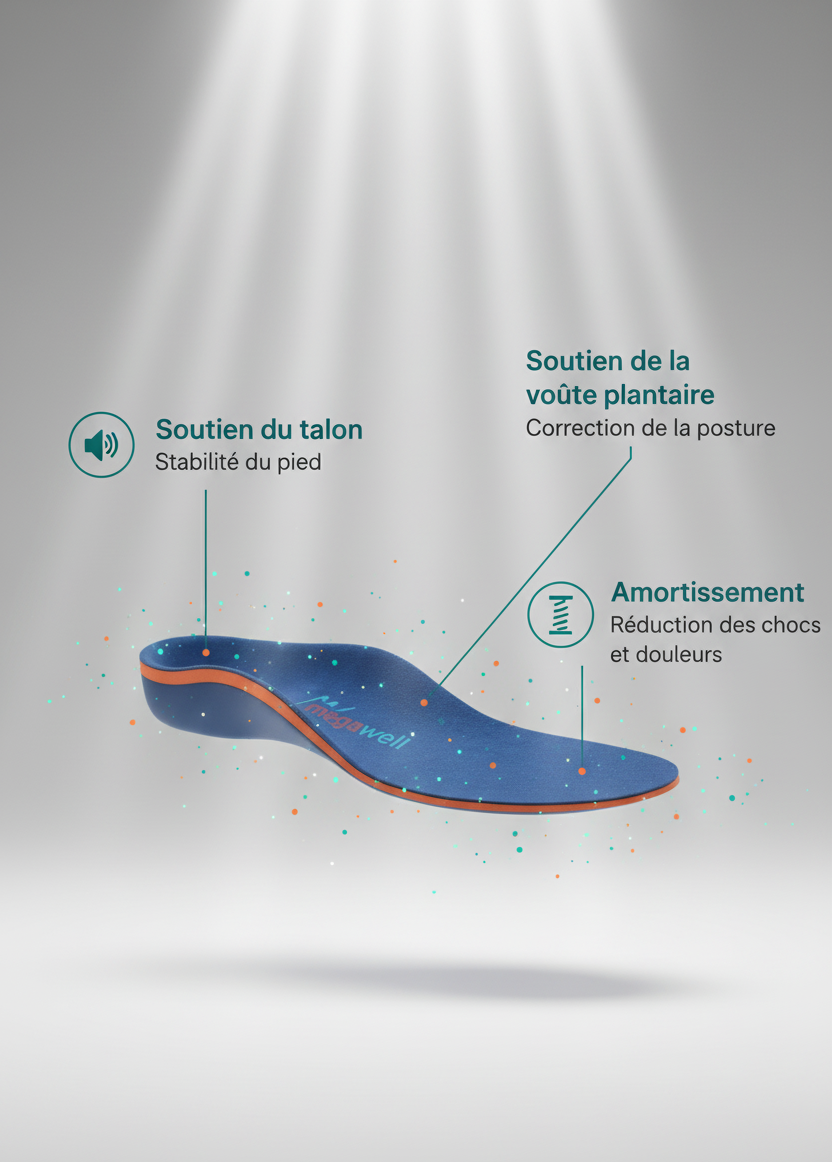 Semelles orthopédiques enfants 3-12 ans – Correction pieds plats & valgus – Soutien voûte plantaire, soulagement posture نعل طبي تصحيحي للأطفال – لتقويم القدم المسطحة والفالِغَة